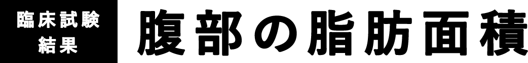 臨床試験結果 腹部の脂肪面積